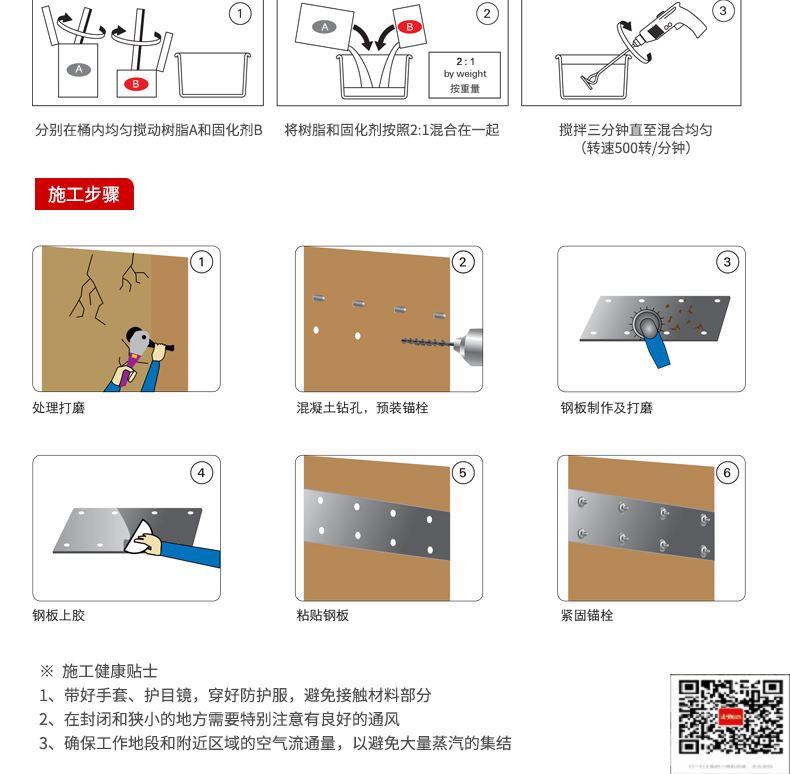 包钢平原粘钢加固施工过程